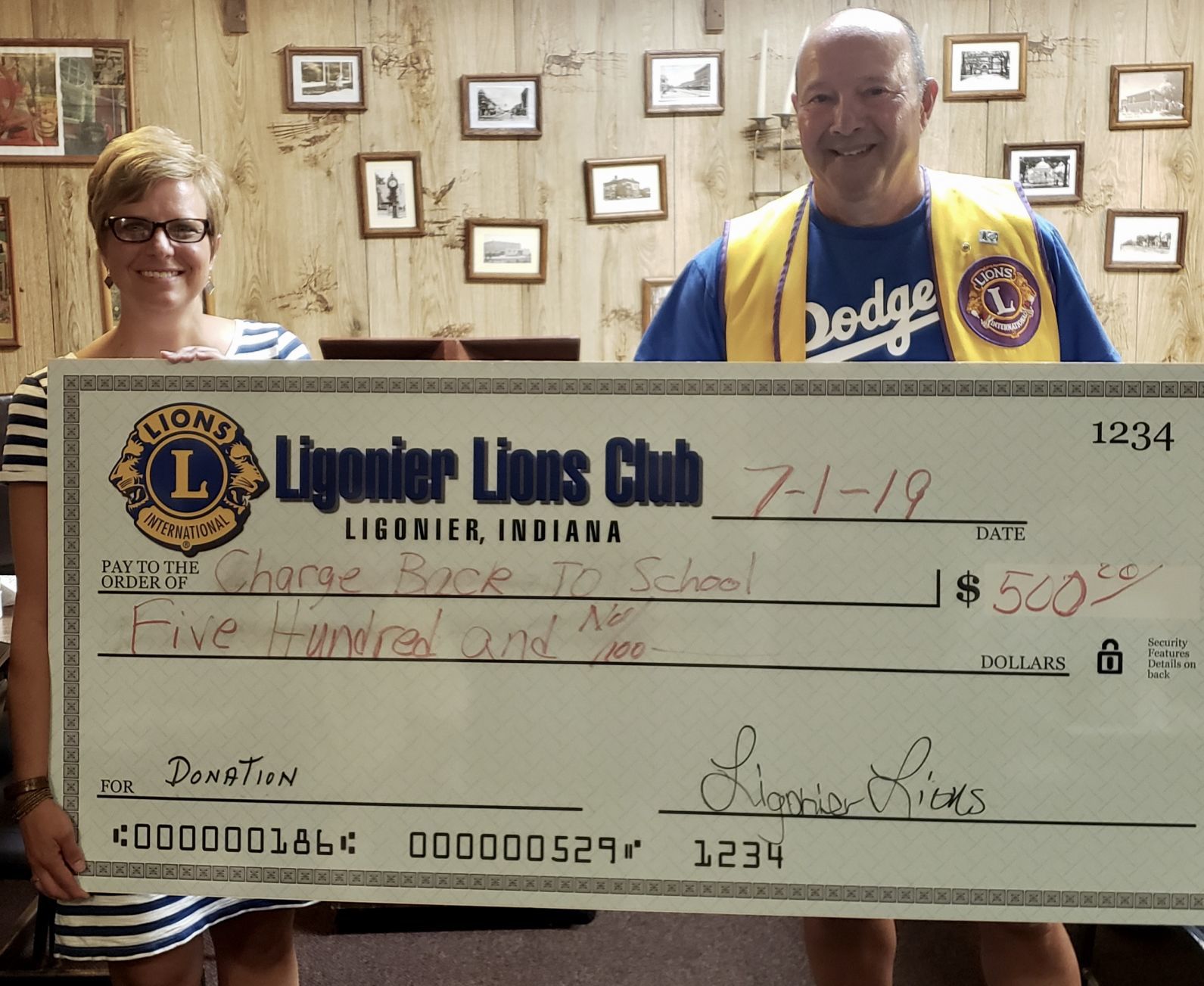 Lions Club donates to West Noble